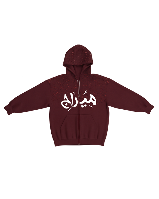 Sky zip-up (Burgundy)